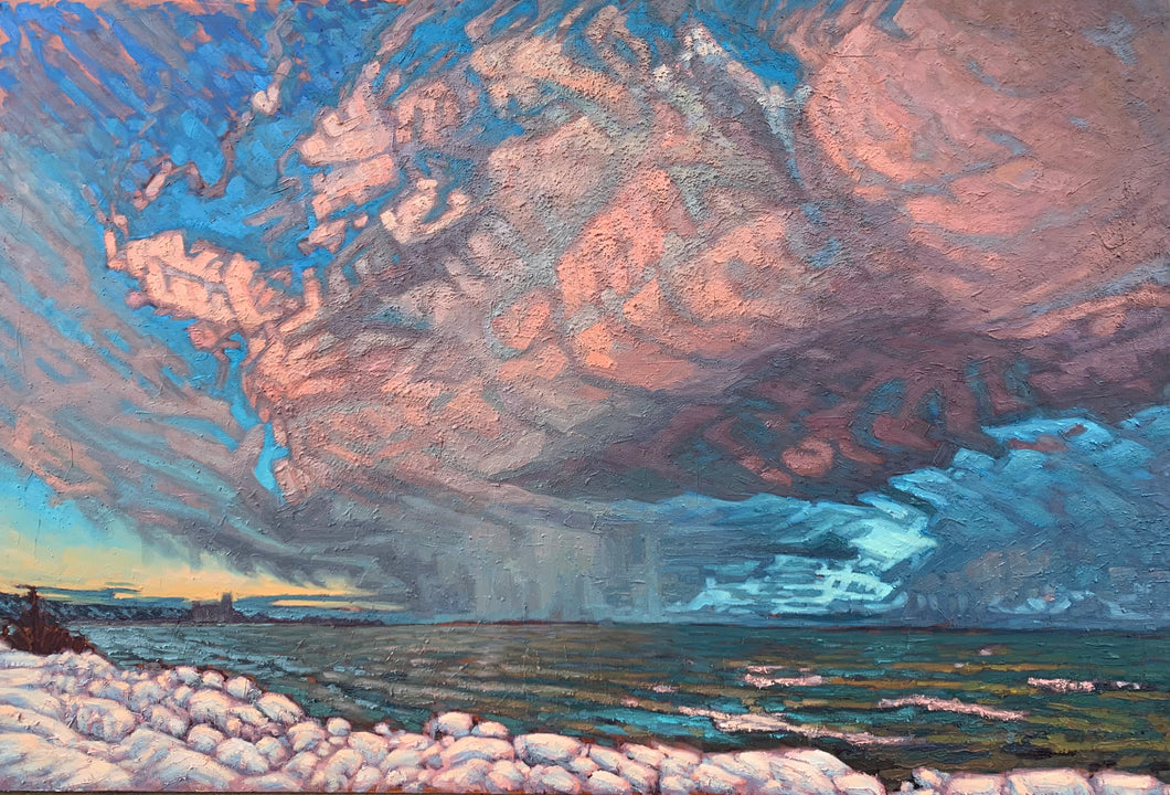First Snow at Sunset